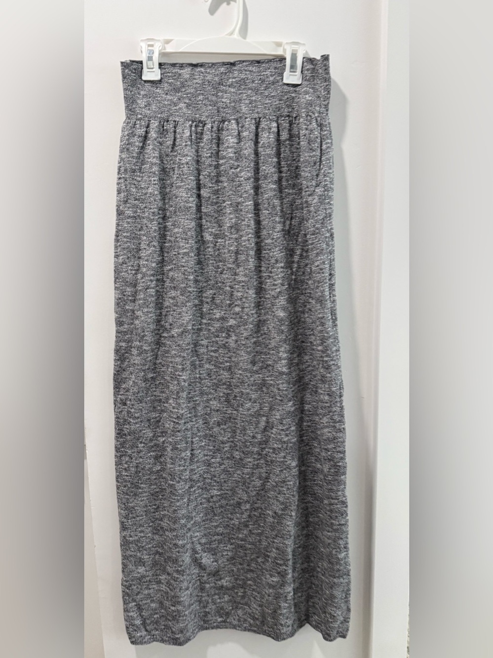 Free People Heather Gray Knit Maxi Skirt